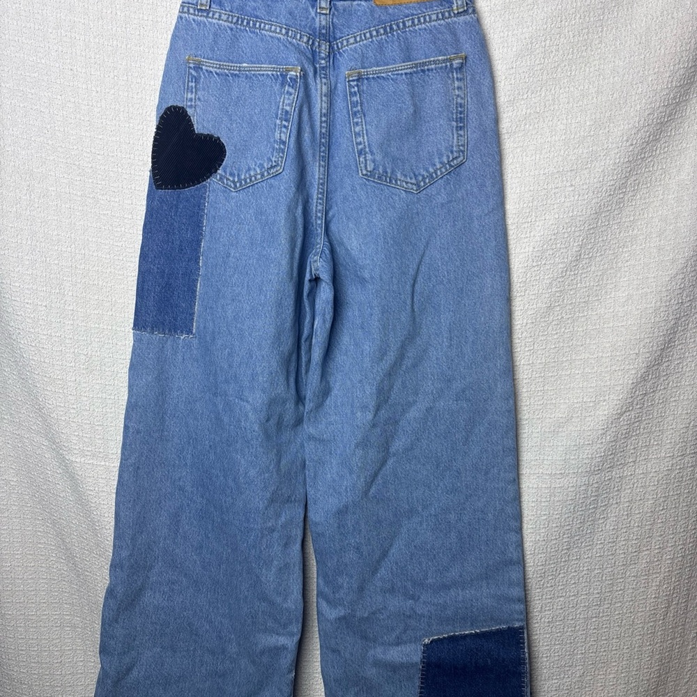 BDG‎ Blue Flare Jeans with Dark Patches - Picture 4 of 11